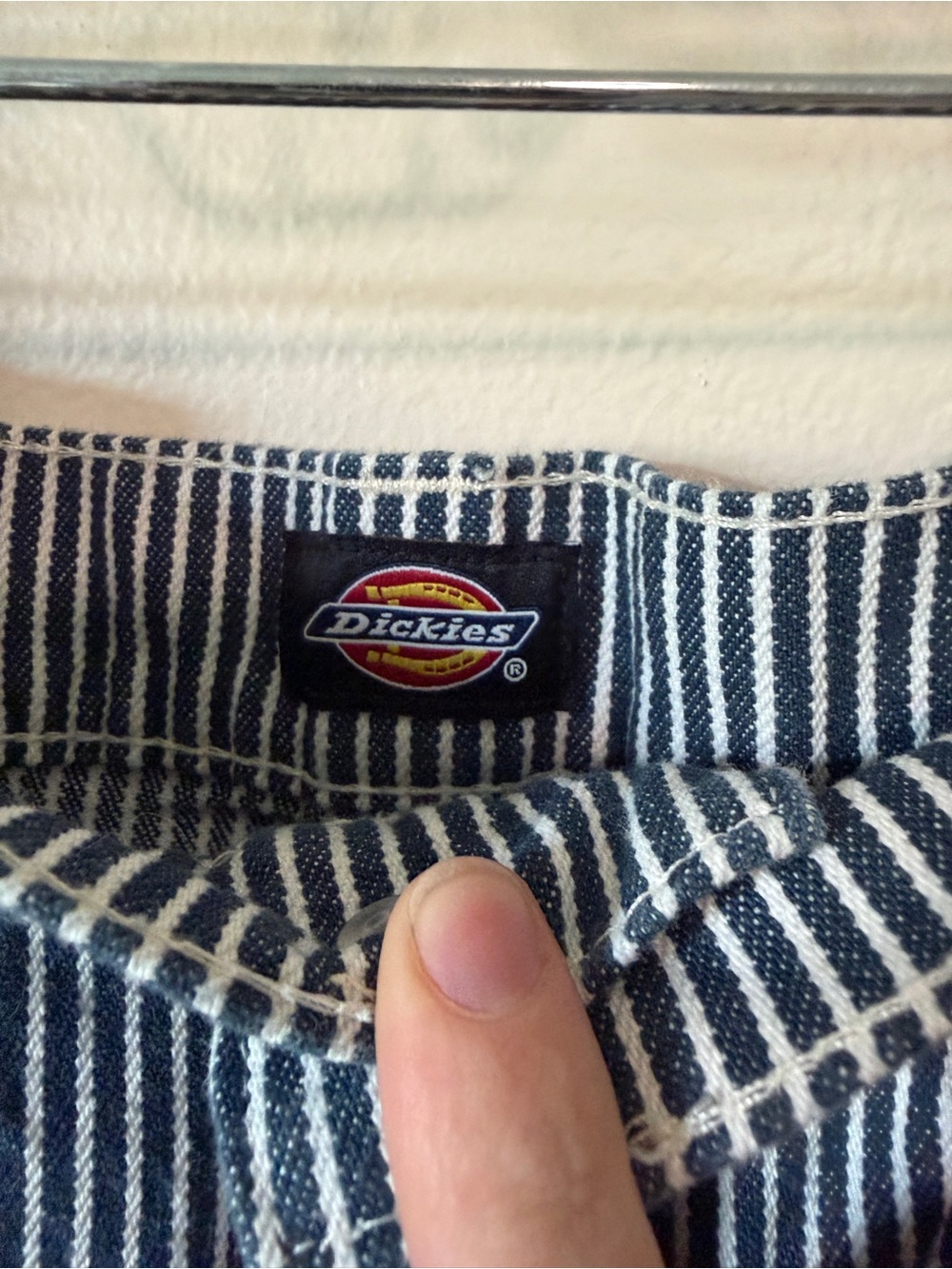 NWOT Dickies Garyville Hickory Navy Stripe Carpenter Pants sz 30x32 100% cotton - Picture 5 of 7